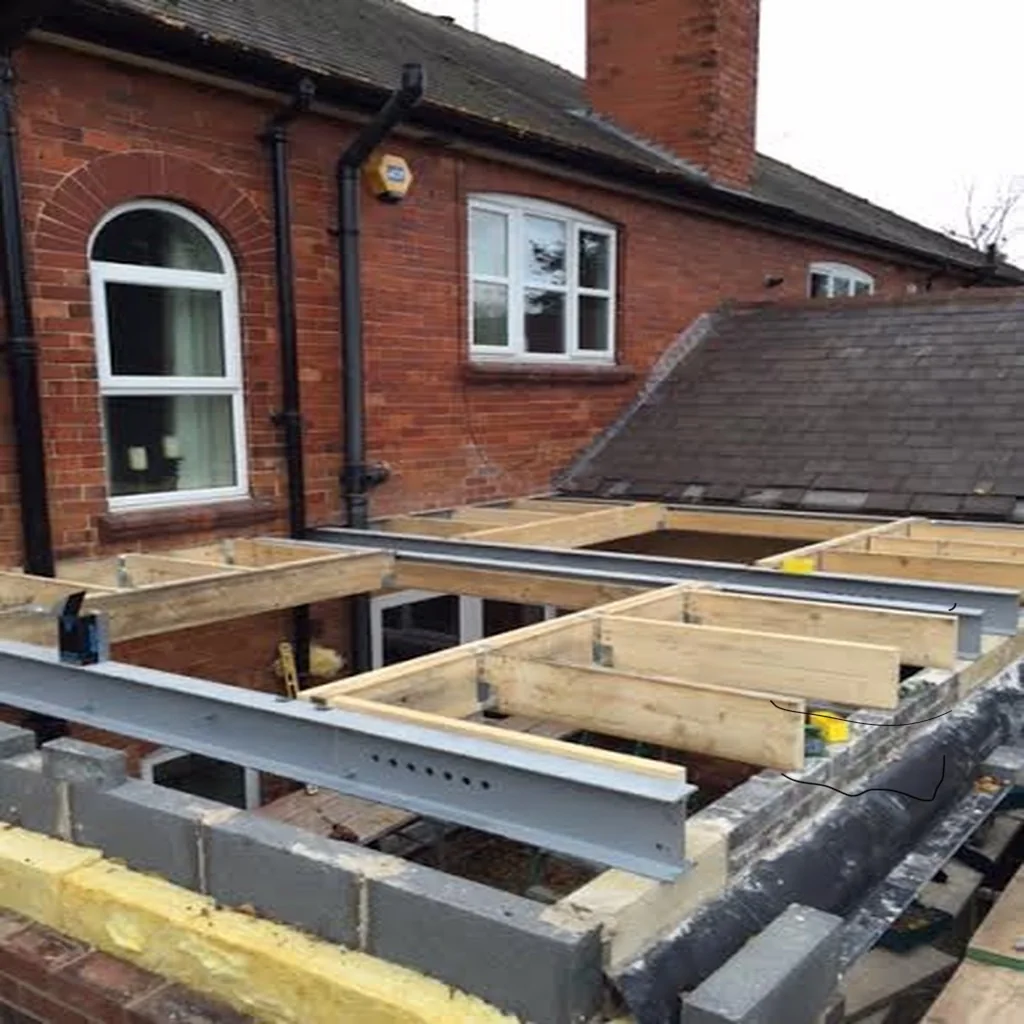 Roof structure during alterations